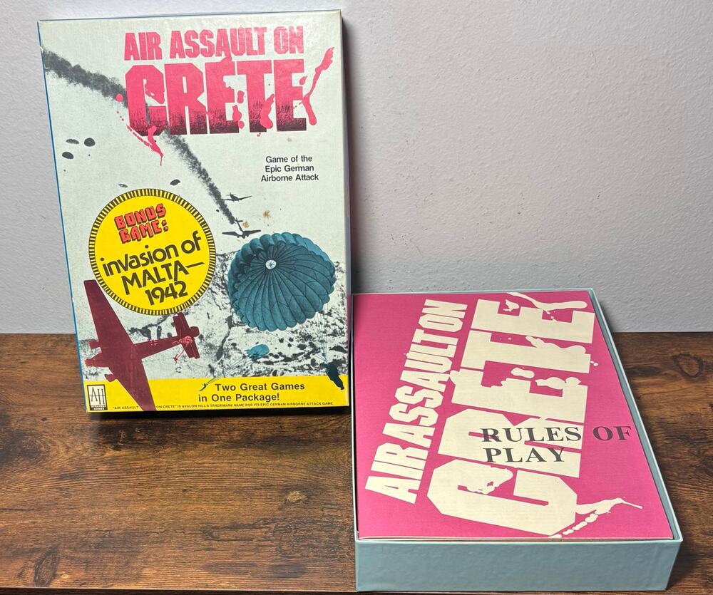 Air Assault on Crete German Air Attack / Invasion of Malta Avalon Hill Game 1977